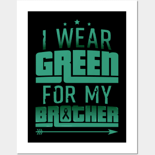 I wear green For my Dad Father Gift Posters and Art